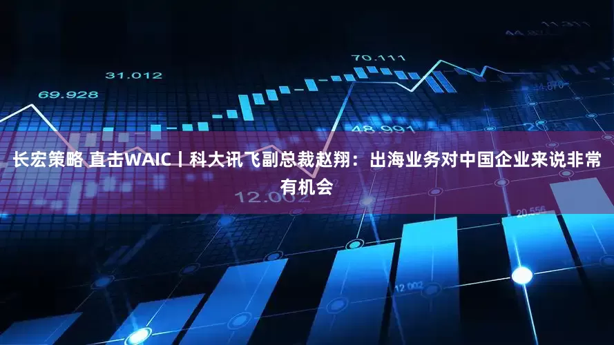长宏策略 直击WAIC丨科大讯飞副总裁赵翔：出海业务对中国企业来说非常有机会